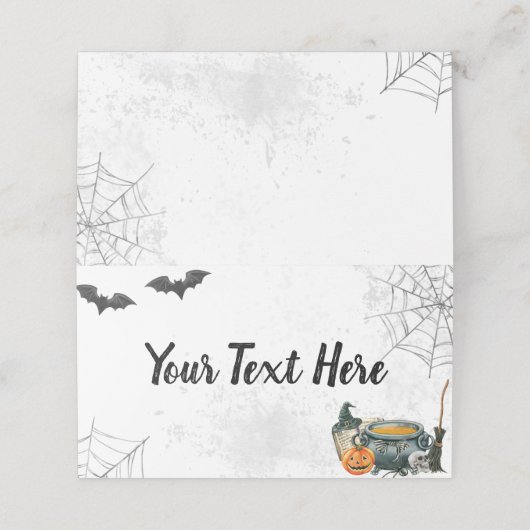 Gefaltete Platzkarte (Außenseite Aufgefaltet)