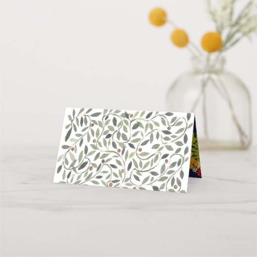 Gefaltete Platzkarte (Rückseite)