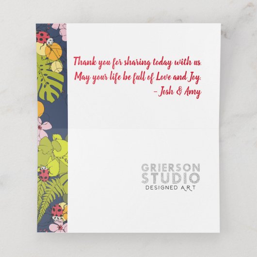 Gefaltete Platzkarte (Innenseite Aufgefaltet)