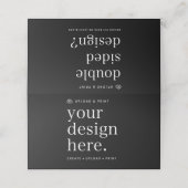 Gefaltete Platzkarte für das Design-Upload (Außenseite Aufgefaltet)