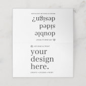 Gefaltete Platzkarte für das Design-Upload (Außenseite Aufgefaltet)