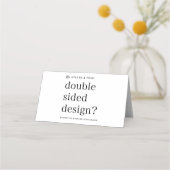 Gefaltete Platzkarte für das Design-Upload (Rückseite)