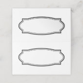 gefaltete Platzkarten mit elegantem Rand (Außenseite Aufgefaltet)