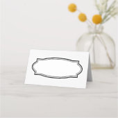 gefaltete Platzkarten mit elegantem Rand (Vorderseite)