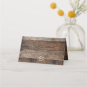 GEFALTETE PLATZKARTEN | Rustic Wood Lemon Wedding (Rückseite)