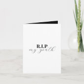 Gefaltete R.I.P. Einladung meiner Jugend zum 30. G (Vorderseite)