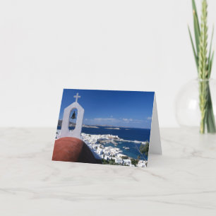 Gefaltete Santorin-Ferienkarte Feiertagskarte