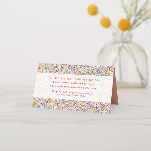 Gefaltete Terminkarte (Rückseite)