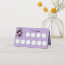 Gefaltete Treuekarte Violetten 20 Punkte