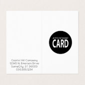 gefaltete Verabredungskarte Visitenkarten (Außenseite Aufgefaltet)