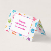 Gefaltete Visitenkarte Anpassbares Foto Visitenkarten (Rückseite)