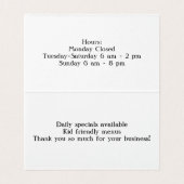 Gefaltete Visitenkarte kundengerecht Visitenkarten (Innenseite Aufgefaltet)