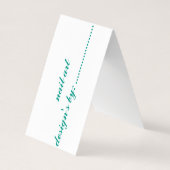 gefaltete Visitenkarte Visitenkarten (Rückseite)