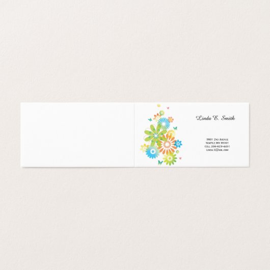 Gefaltete Visitenkarten (Außenseite Aufgefaltet)