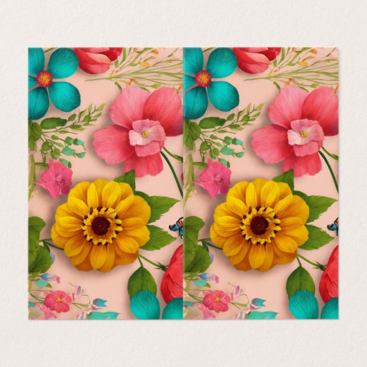 Gefaltete Visitenkarten (Außenseite Aufgefaltet)