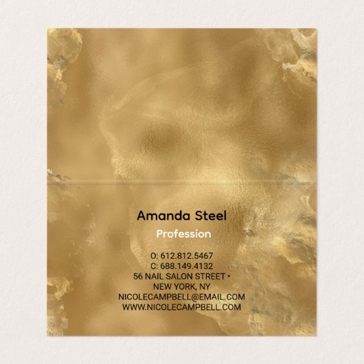 Gefaltete Visitenkarten (Innenseite Aufgefaltet)