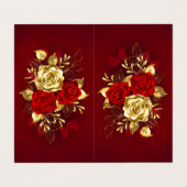 Gefaltete Visitenkarten (Außenseite Aufgefaltet)