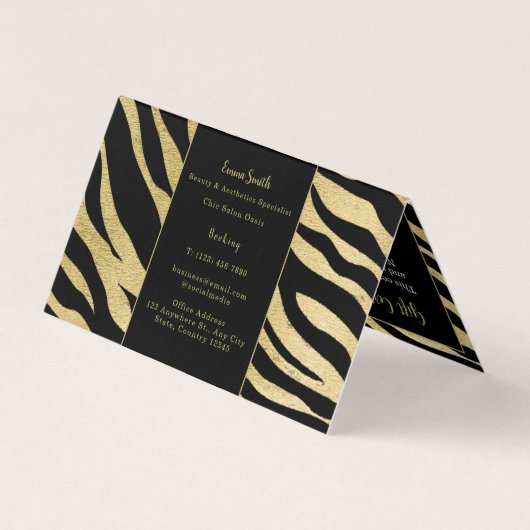 Gefaltete Visitenkarten (Rückseite)