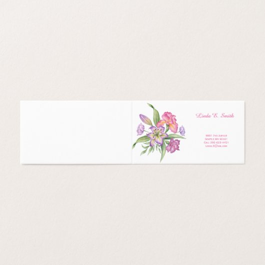 Gefaltete Visitenkarten (Außenseite Aufgefaltet)