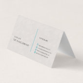 Gefaltete Visitenkarten (Rückseite)