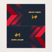 Gefaltete Visitenkarten (Außenseite Aufgefaltet)