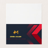 Gefaltete Visitenkarten (Innenseite Aufgefaltet)