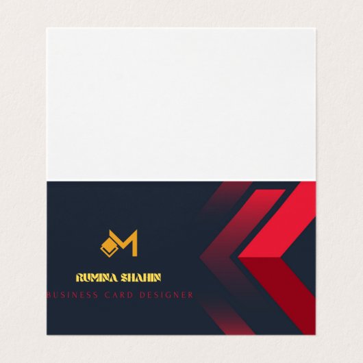 Gefaltete Visitenkarten (Innenseite Aufgefaltet)