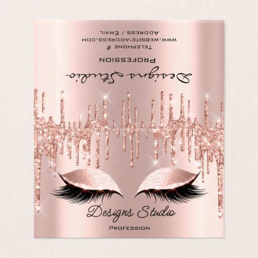 Gefaltete Visitenkarten (Außenseite Aufgefaltet)