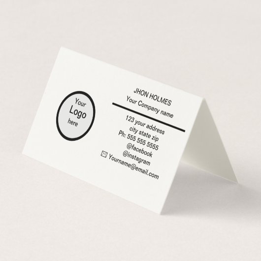 Gefaltete Visitenkarten (Vorderseite)