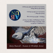 Gefaltete Visitenkarten (Außenseite Aufgefaltet)