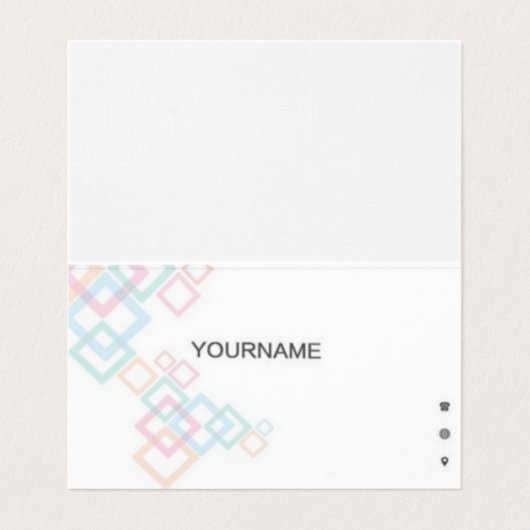 Gefaltete Visitenkarten (Innenseite Aufgefaltet)