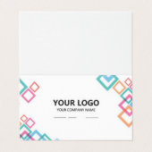 Gefaltete Visitenkarten (Außenseite Aufgefaltet)