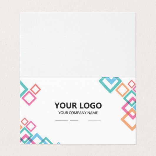 Gefaltete Visitenkarten (Außenseite Aufgefaltet)