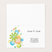 Gefaltete Visitenkarten (Außenseite Aufgefaltet)