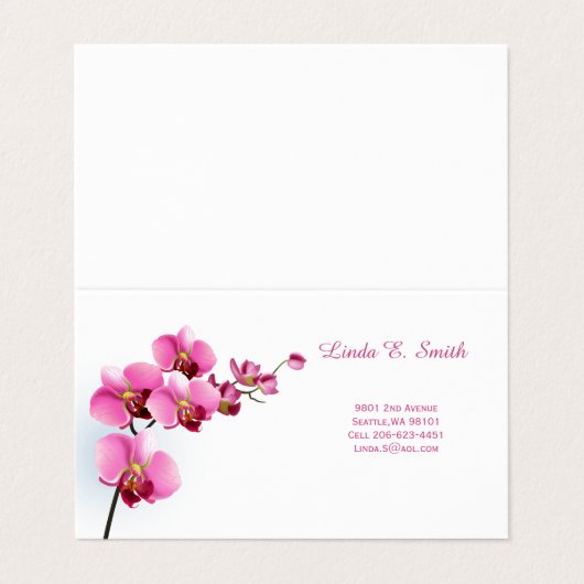 Gefaltete Visitenkarten (Außenseite Aufgefaltet)