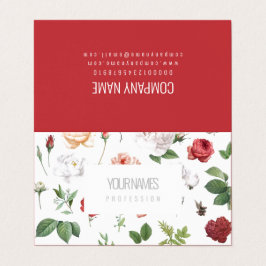 GEFALTETE VISITENKARTEN: "VINTAGE BLUME" VISITENKARTEN