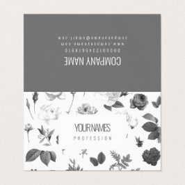 GEFALTETE VISITENKARTEN: "VINTAGE BLUME" VISITENKARTEN