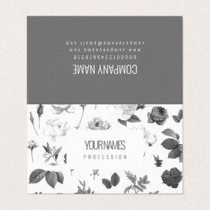 GEFALTETE VISITENKARTEN: "VINTAGE BLUME" VISITENKARTEN