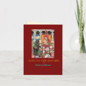 Gefaltete Weihnachtskarte Feiertagskarte (Rückseite)