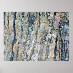 Gefalteter Felsen im Olympic National Park Poster