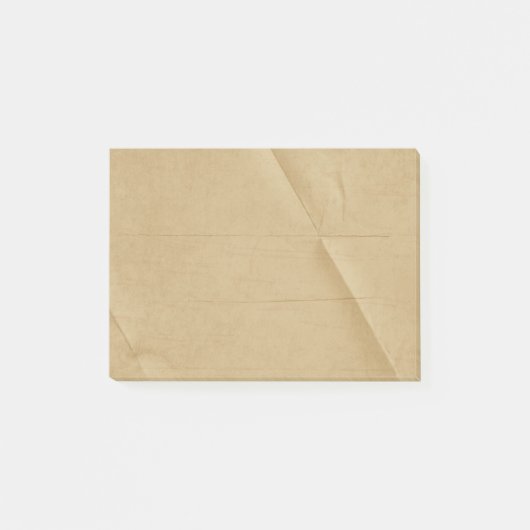 Gefalteter gefalteter Hintergrund TANs Creme Post-it Klebezettel (Vorderseite)