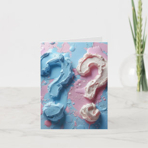 Gefalteter geschlechtsspezifischer Text im Party Einladung