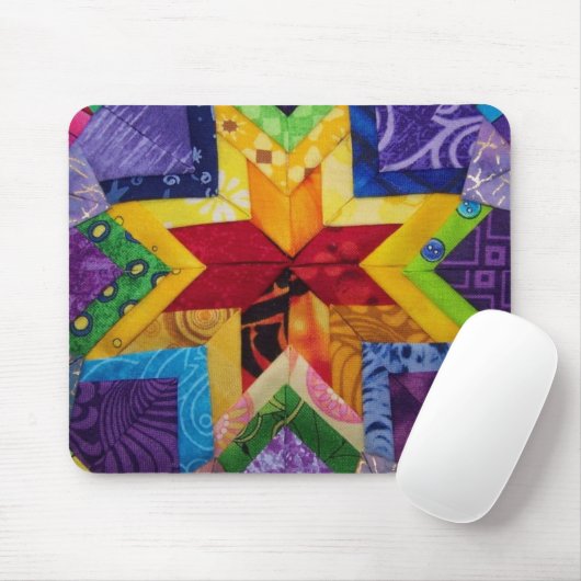 gefalteter Regenbogenstern Mousepad (Mit Mouse)
