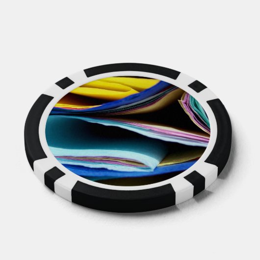 gefaltetes farbiges Papier mf Pokerchips (Einzeln)