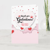 Gefaltetes Galentine's Dankeskarte (Vorderseite)
