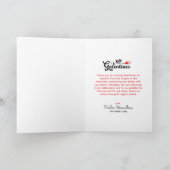 Gefaltetes Galentine's Dankeskarte (Innenseite)
