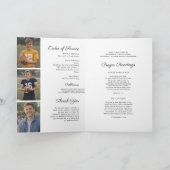 Gefaltetes Gedenkprogramm mit Foto-Cover Karte (Innenseite)