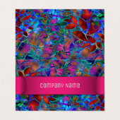 Gefaltetes Geschäfts-Karten-abstraktes beflecktes Visitenkarten (Außenseite Aufgefaltet)