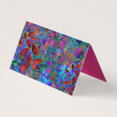 Gefaltetes Geschäfts-Karten-abstraktes beflecktes Visitenkarten (Rückseite)