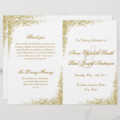 gefaltetes Programm für Goldfetti und Glitzer (Vorne/Hinten)